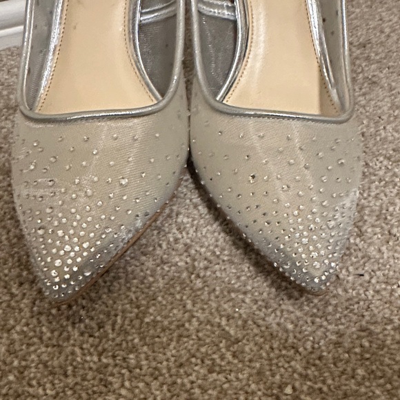Jessica Simpson Silver Mesh Jewel Women's Heels - Picture 10 of 10